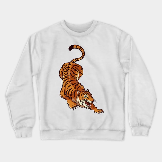 Tiger Ambush Crewneck Sweatshirt by KucingKecil